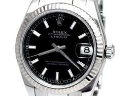 Lady Midsize Rolex Steel Datejust Watch 178274 Black  
