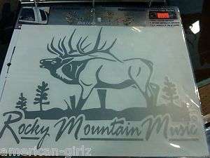 Truck Decal Hunters Image Silver Elk Rocky Mountain Music  