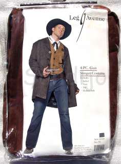 Mens 4 Pc COWBOY GUNSLINGER Costume Sizes M/L and XL 714718392202 