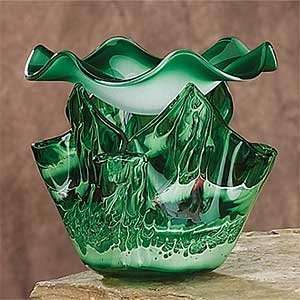   Marble Grain Tulip Green Design Glass Base Oil Burner: Home & Kitchen