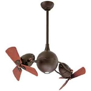   Textured Bronze Dual Head Rotational Ceiling Fan: Home Improvement