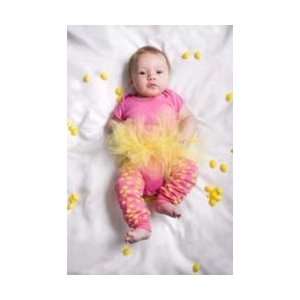    Huggalugs Lemon Drop Pink Leggings with Yellow Dots Baby