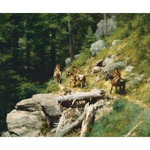   Howard Terpning   Trail in Bitter Roots Canvas Giclee