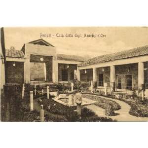  1920s Vintage Postcard Casa detta degli Amorini dOro 
