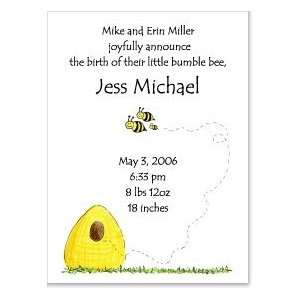  Beehive Family of 3 Baby Shower Invitation Health 