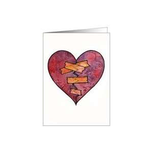  Mended Broken Heart, I Love You Card: Health & Personal 
