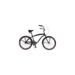   Speed Extended Deluxe Beach Cruiser Bicycle Bike   Menss Black with
