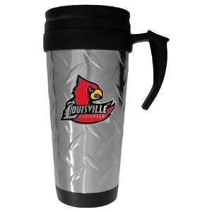   Louisville Cardinals NCAA Diamond Plate Travel Mug: Sports & Outdoors