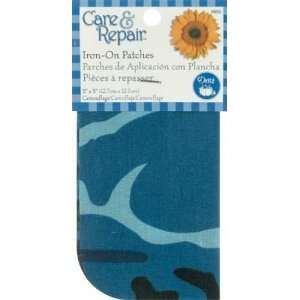  Dritz Iron On Blue Camouflage Patches 5 Inch X5 Inch 2/Pkg 