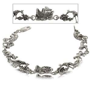  Noahs Ark Christian Bracelet in Sterling Silver 