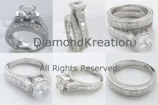  Princess Cut Simulated Diamond Wedding Engagement Ring Set Free Ship 