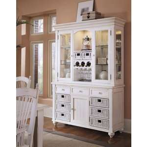   Klaussner Treasures White Dining Room Buffet w/ Hutch