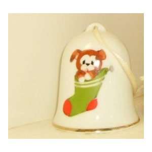    China Dog in Christmas Stocking Dinner Bell: Everything Else