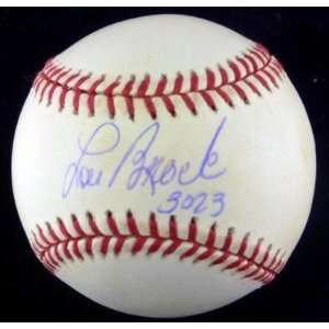  Lou Brock Signed Baseball W 3023 Jsa Coa Cardinals 
