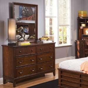  Chelsea Square Youth Bedroom Double Dresser and Mirror Set 