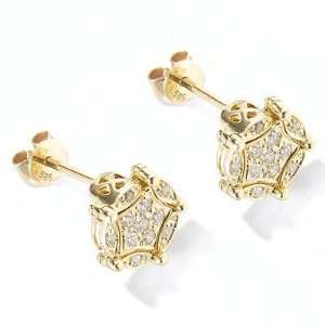  14K White or Yellow Gold Diamond Diversa Earrings: Jewelry