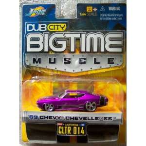   Dub City Big Time Muscle Purple 69 Chevy Chevelle SS 1:64 Die Cast Car