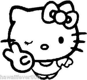 Hello Kitty Peeking Corner Vinyl Sticker Decal Cute Sanrio JDM Choose