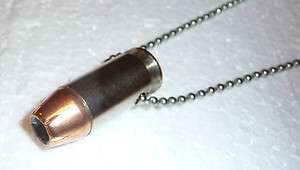   Caliber Bullet Necklace in Nickel Plate   Show Your Patriotism  