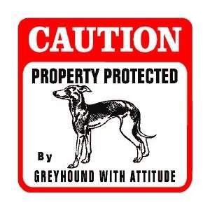  CAUTION GREYHOUND PROTECTION dog sign