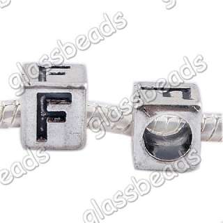 60p 26 Letter Tibet Silver Spacer Mix Beads 4.5MM Hole  