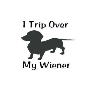  I Trip Over My Wiener Mousepad (Black Design) Everything 