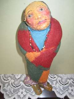 Antique Mary Frances Woods Indian Native 1920 doll 10 1/2 tall 
