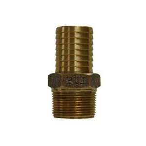  Brass Male Adapter 1 in MPT x 1 in Barb: Home Improvement
