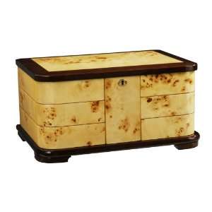  Seya MPM 401 Maple Burlwood Large Jewelry Box: Home 