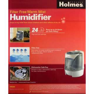 Holmes 2.5 Gallon Capacity Warm Mist Humidifier 048894678929  