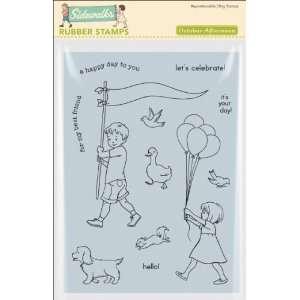  October Afternoon Sidewalks Rubber Cling Stamps 4x6 