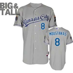  Mike Moustakas Jersey: Big & Tall Majestic Road Grey 