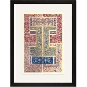   Framed/Matted Print 17x23, Medieval Design with Vines: Home & Kitchen