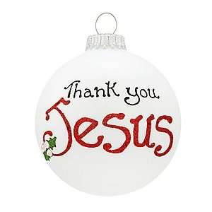  Thank You Jesus Glass Ornament