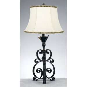  Quoizel Hierro Wrought Iron Tall Buffet Table Lamp: Home 