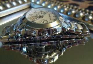MICHAEL KORS Stainless Steel CHRONOGRAPH Womens Watch SILVER Bracelet 