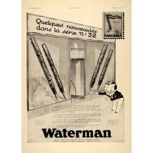  1934 French Ad Waterman Fountain Pen Model Series 32 