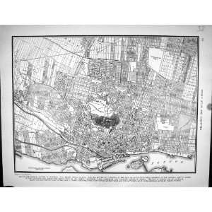  Collier Antique Map 1936 Plan Central Montreal Canada St 