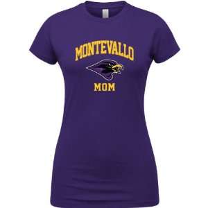  Montevallo Falcons Purple Womens Mom Arch T Shirt: Sports 