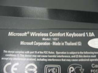 Microsoft Model 1027 Wireless Comfort Keyboard 1.0A  