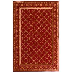 Wilton Collection Hand Hooked Traditional Red Wool Rug 2 