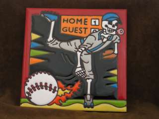 Day of the Dead Baseball 6x6 Tile NEW  