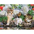 Among the Peonies Kittens Art Howard Robinson 1000 Pc Jigsaw Puzzle 