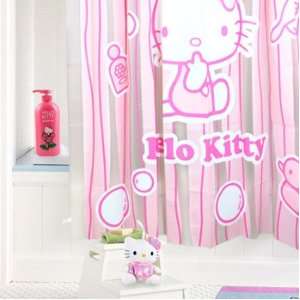  Hello Kitty Shower Curtain Stripes Toys & Games