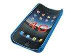 Back Hard Case Skin Mesh Grid For Iphone 4G Blue 9498  