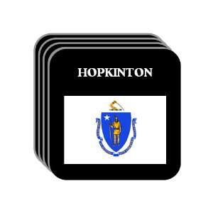 US State Flag   HOPKINTON, Massachusetts (MA) Set of 4 Mini Mousepad 