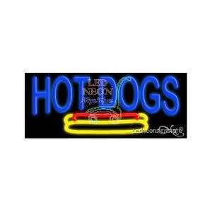  Hot Dogs Logo Neon Sign 13 Tall x 32 Wide x 3 Deep 
