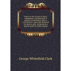   as a special study for bible classes George Whitefield Clark Books