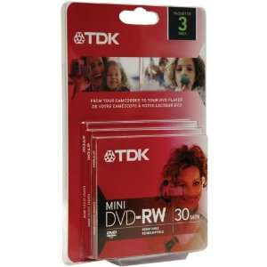  1.4 GB 2X MINI DVD RWS, 3 PK TDKDVD RWM3PK