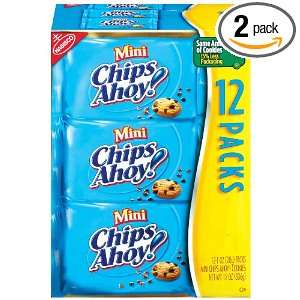 Mini Chips Ahoy 1 oz. packs, 12 Count Tray (Pack of 2)  